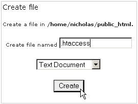 Creating a new file